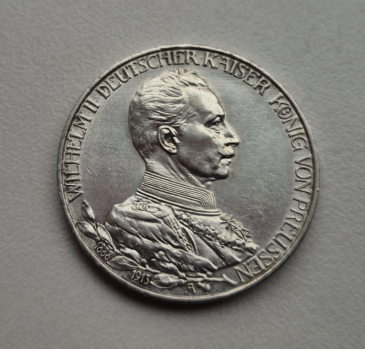 Німеччина 3 марки 1913 р. Вільгельм в Мундирі срібло