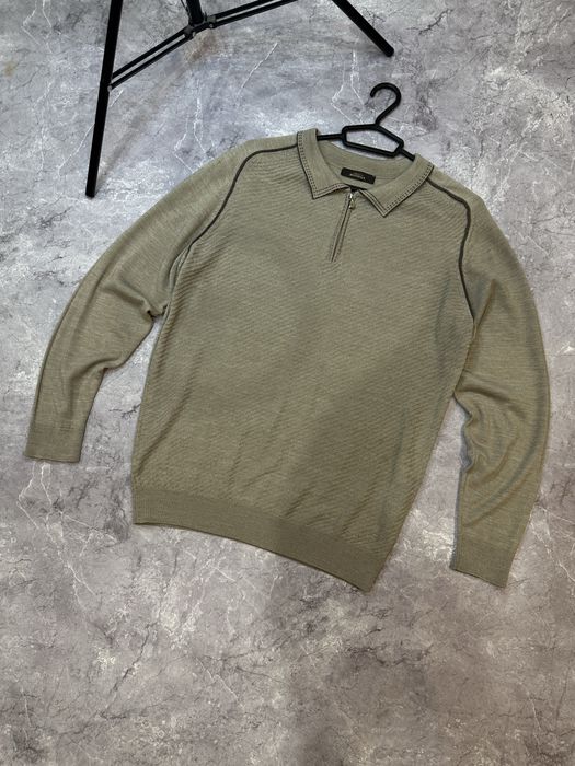 Шерстяной Свитер 1/3 зип кофта Bottega Veneta