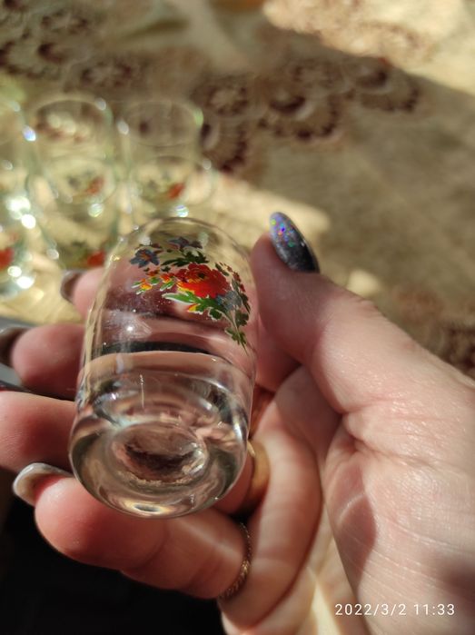 Komplet  7 kieliszków z PRL