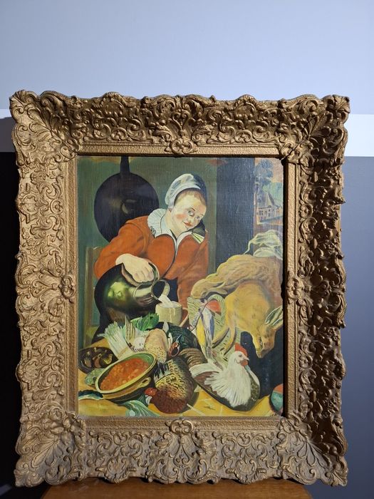 Stary powojenny obraz