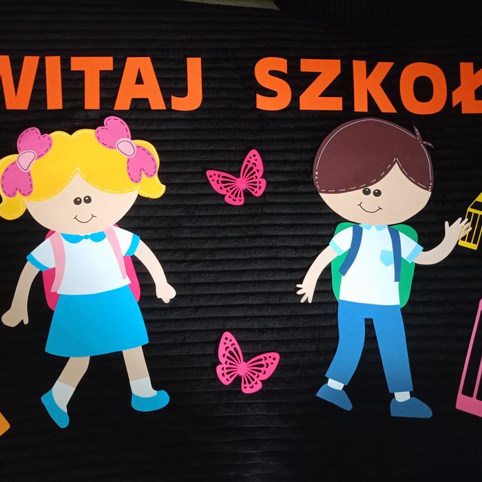 WITAJ SZKOŁO (wzór 1) XXL - gazetka, dekoracja