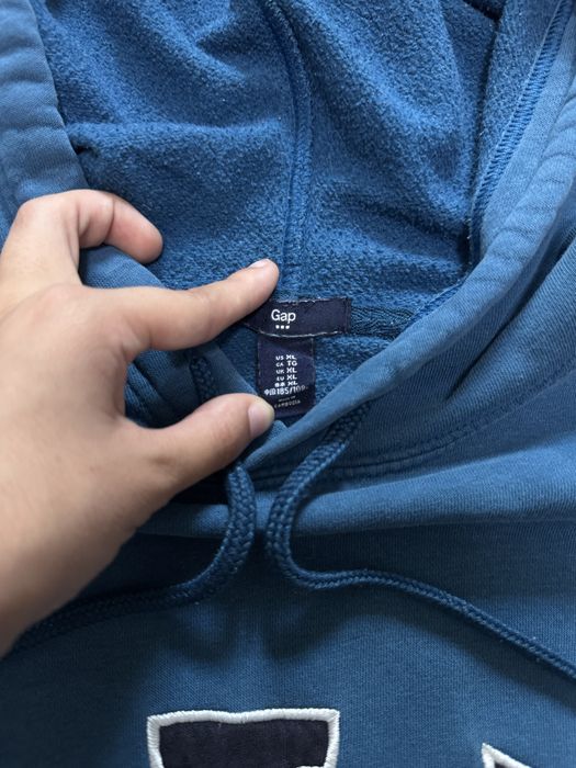 Худі GAP синє XL з капюшоном та кишенею