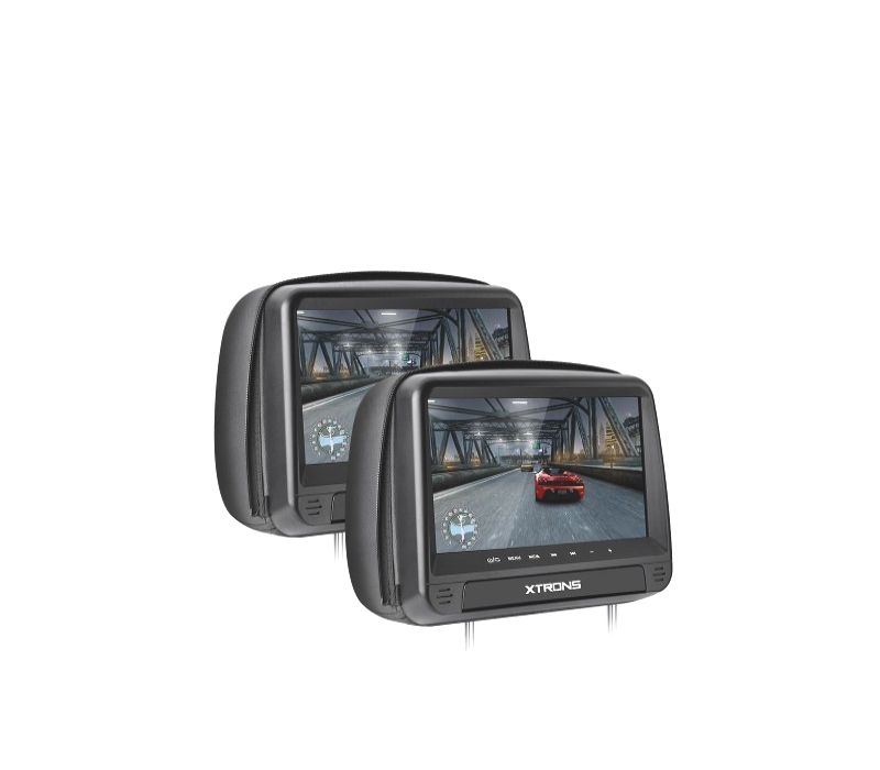ENCOSTO DE CABEÇA MULTIMEDIA DVD 9" PULGADAS TACTIL COR EM PRETO