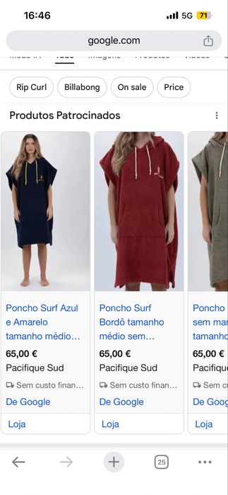 Poncho de surf da Pacifique Sud