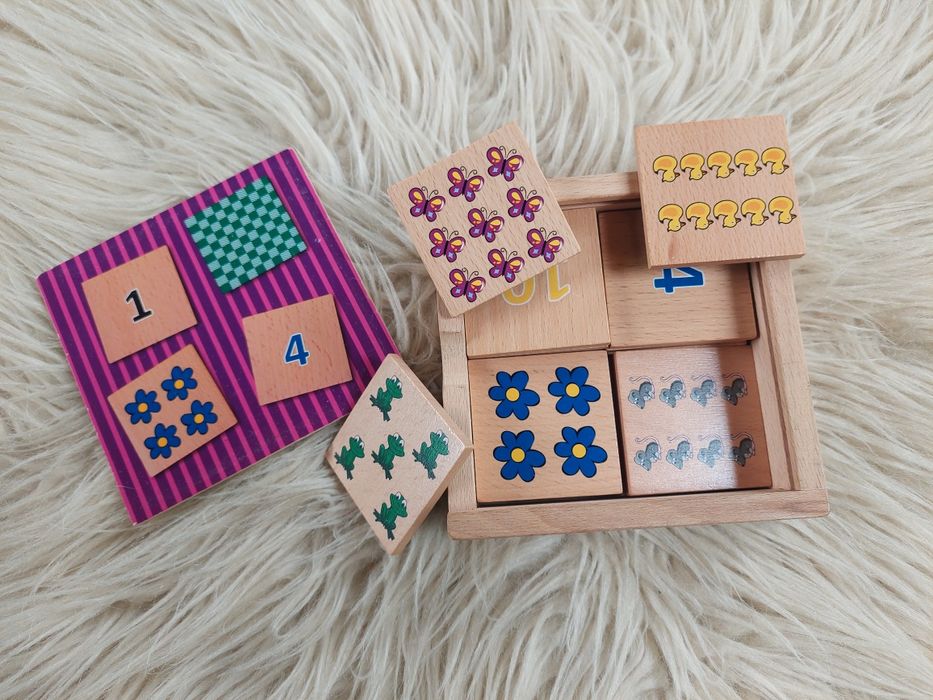 Drewniana układanka,puzzle,liczenie,matematyka,zabawa