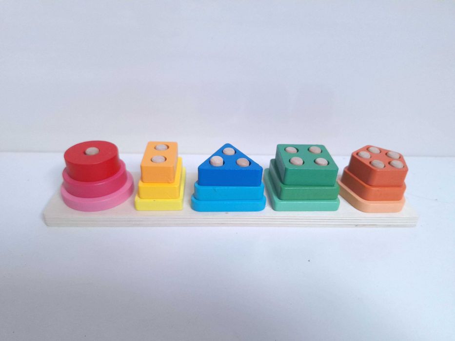 N O W A układanka drewniana logiczna edukacyjna sorter