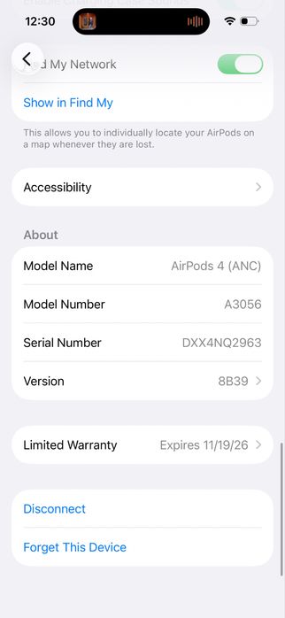 Airpods 4 ANC Лівий навушник + Кейс