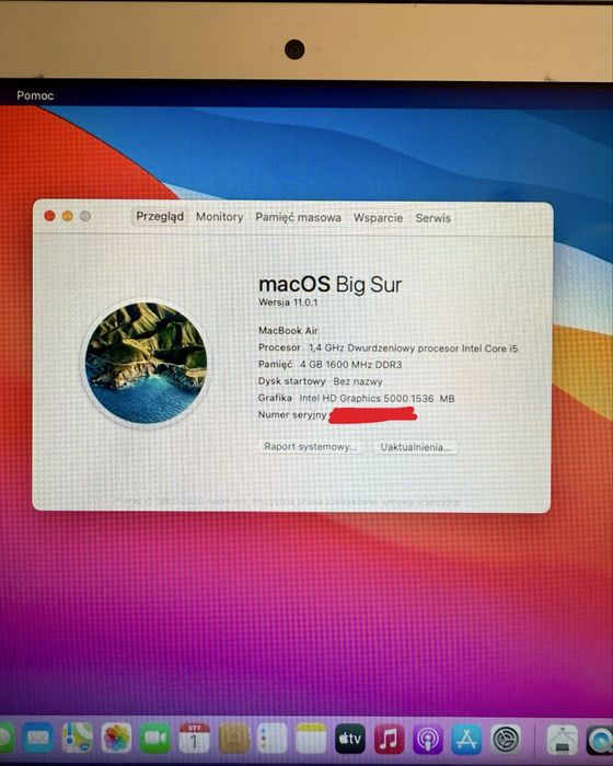 Macbook Air 11”, stan idealny, oryginalne pudełko