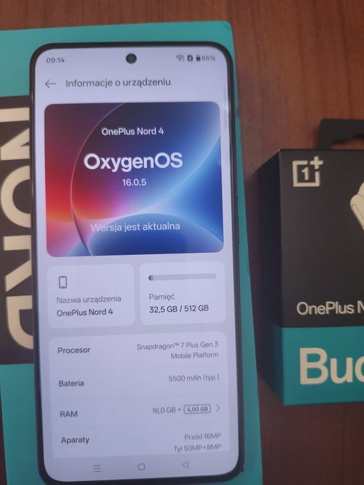 Telefon OnePlus Nord 4 16/512gb + nowe słuchawki Buds 3 PRO gwarancja