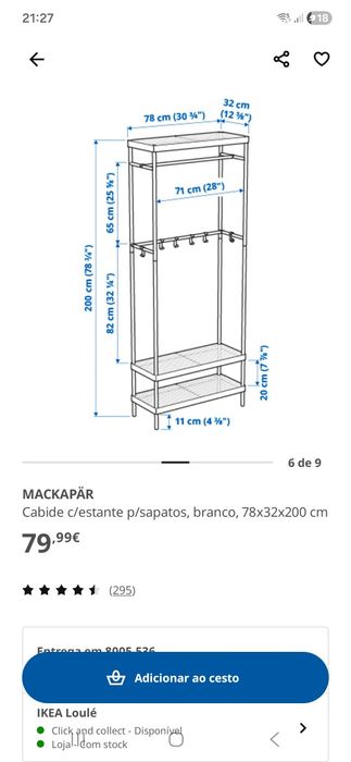 Cabide com 2 níveis