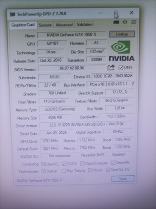 Karta graficzna Asus Phoenix GTX 1050 Ti x NVIDIA