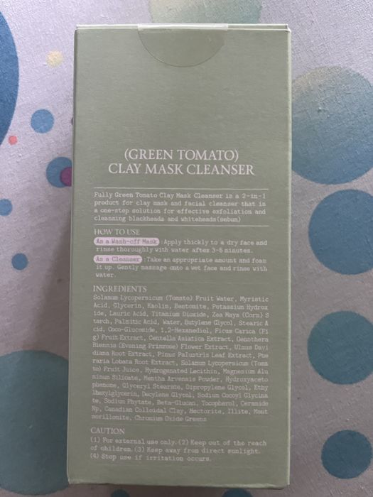 Maska do twarzy z zielonego pomidora