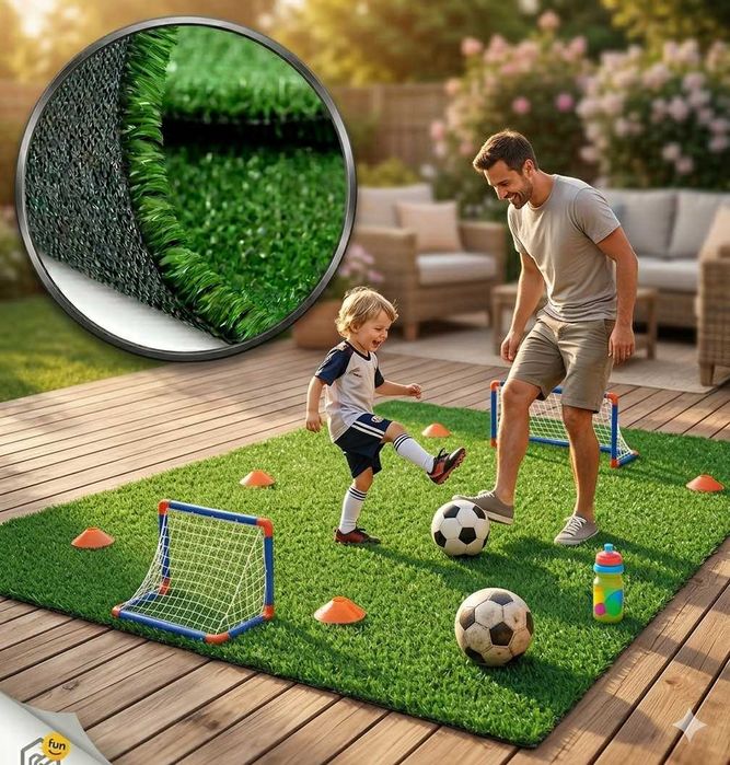 TRAWA z rolki 4x5 m + GRATIS wysyłka do ogrodu balkon boisko 8mm