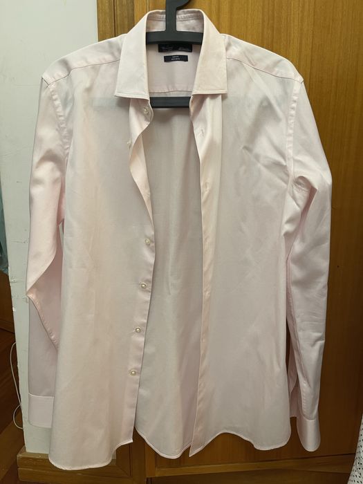 Camisas de homem, como novas, em algodao.
