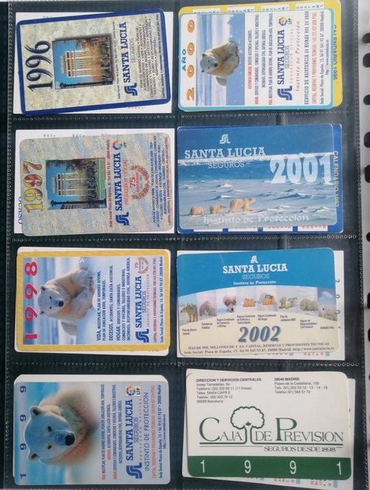 Álbum 410 calendários dif. Companhias seguros Portuguesas e Espanholas