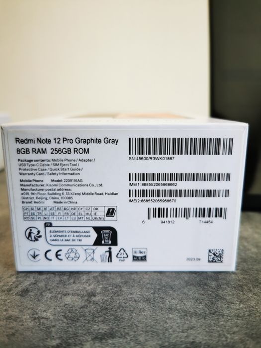 Redmi Note 12 Pro 8/256 GB Graphite Gray