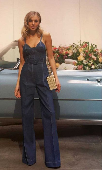 Трендовий комбінезон з деніму Gepur XS