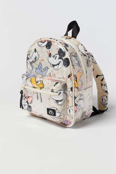 Plecak myszka mickey ZARA brokatowy plecaczek przyzroczysty plastik
