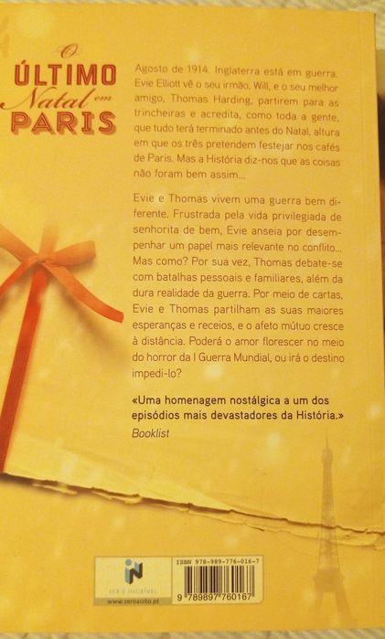 Vendo livro novo "O último Natal em Paris"