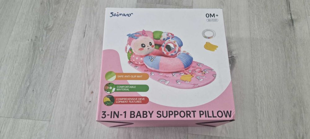 Подушка для немовляти Saimano SD-FC01 3в1 килимок tummy time підтримка сидіння малюка развивающий коврик