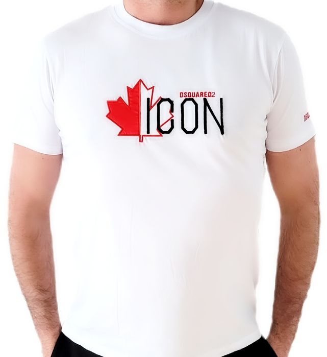 Koszulka T-Shirt męski ICON Dsquared2  biała