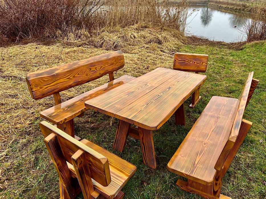 WYPRZEDAŻ! Góralskie Meble Ogrodowe z litego drewna, meble do ogrodu