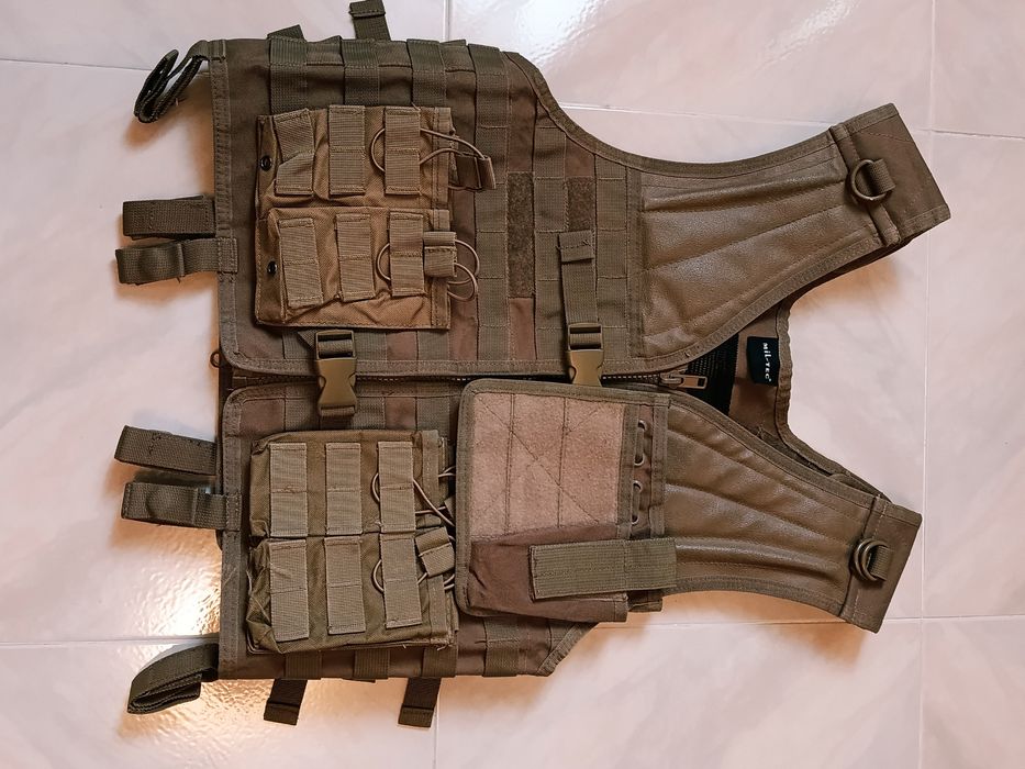 Colete tático, porta mas e bolsa acessorios
