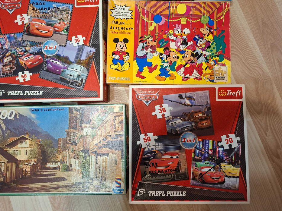 puzzle zestaw 14 sztuk