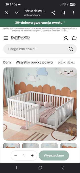 Łóżko Kojec dla dziecka