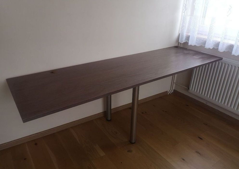 Blat stołu duży brązowy 210 x 60 cm