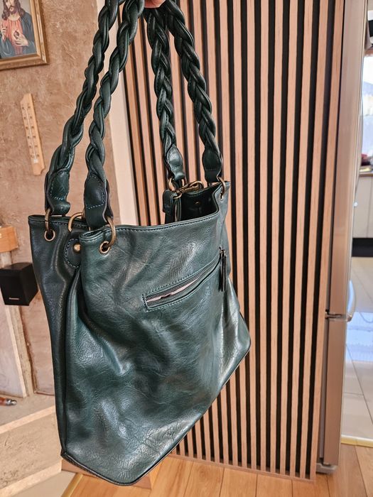 Torebka kolor butelkowa zieleń