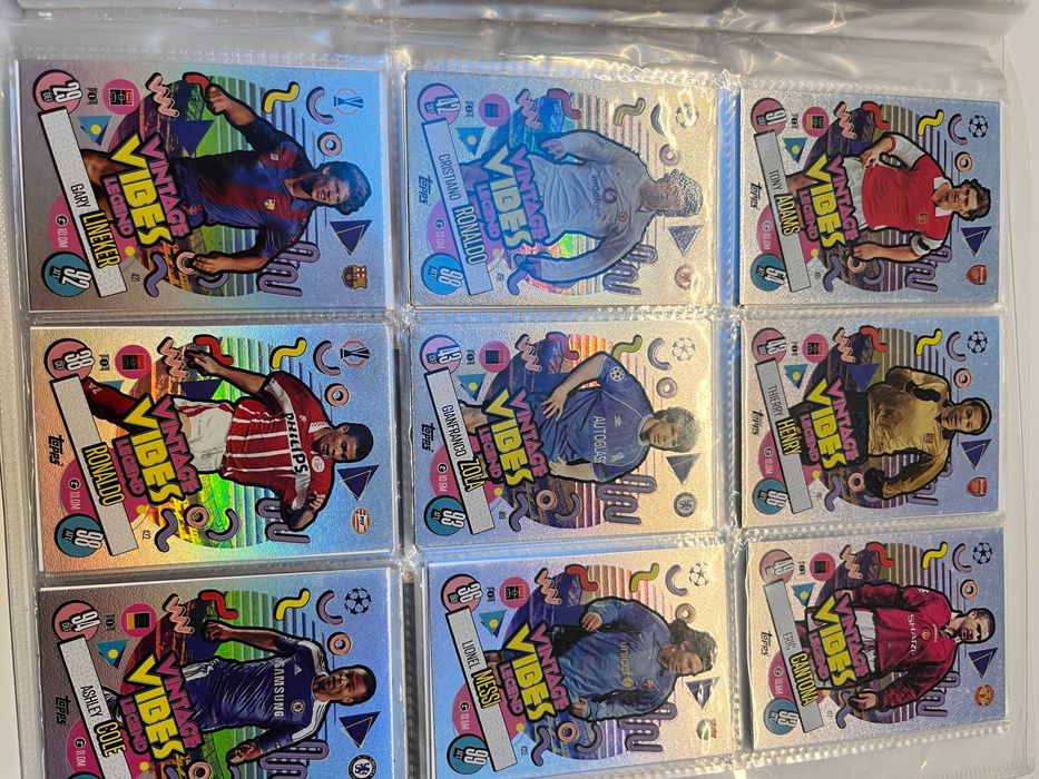 18 cartas Vintage Vibes Legend Match Attax 24/25