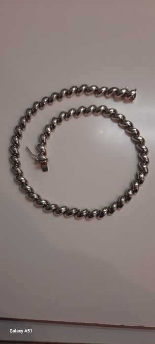 Srebrny naszyjnik, vintage