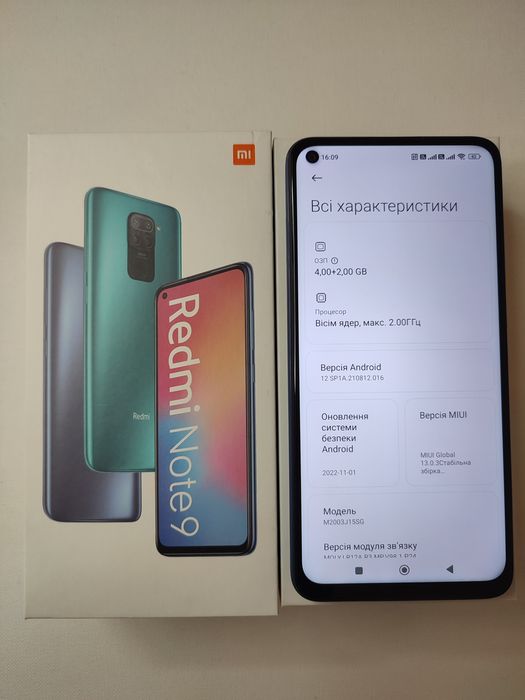 Xiaomi redmi note 9, 4/128Gb, NFC