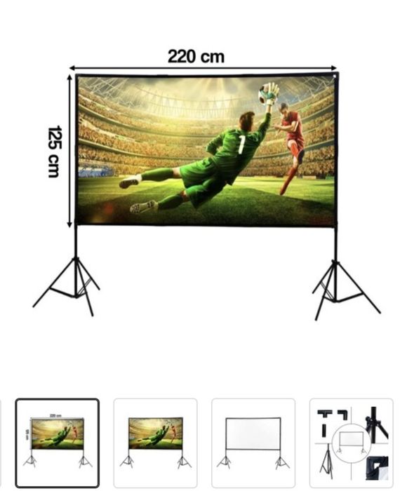 Ekran projekcyjny EXTRALINK Foldable Projection Screen PSF-100 220x125