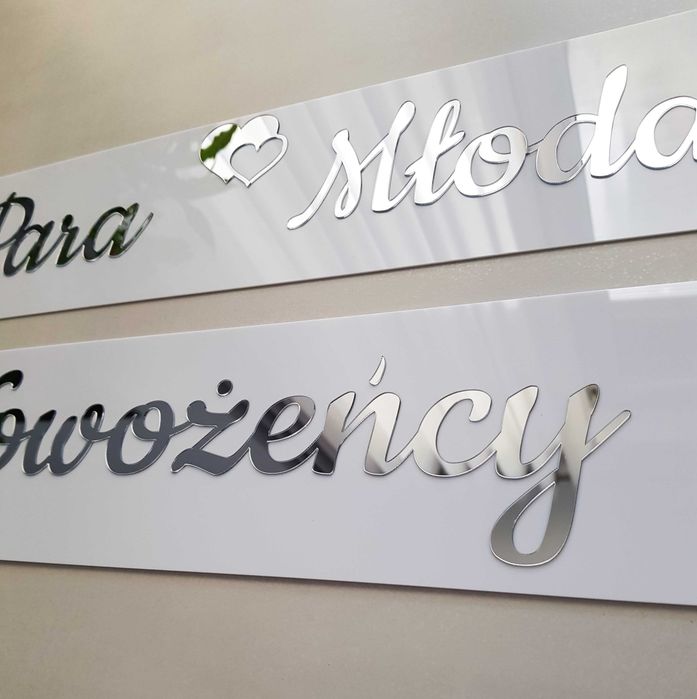 Tablice rejestracyjne ślubne