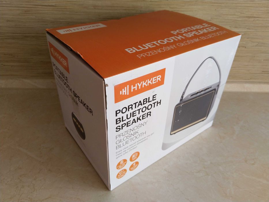 NOWY Głośnik Bezprzewodowy Retro Radio usb 30 W + 10 W BT 5.0 HYKKER