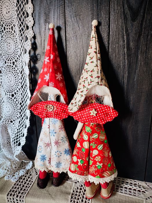 Новорічний різдвяний декор: хендмейд лялька ангел ручна робота