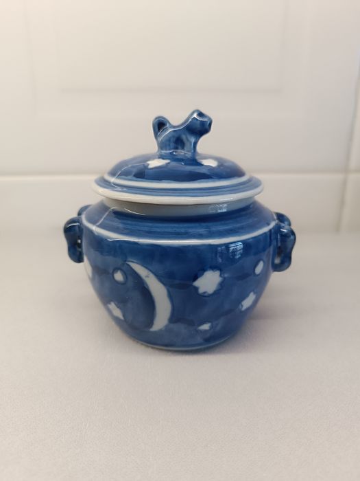 Pote Porcelana. Açúcareiro. Novo 11 cm.