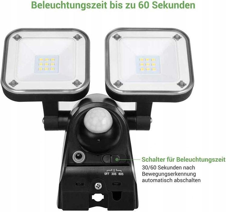 Halogen Szperacz Reflektor Bezprzewodowy LED R20 Czujnik Ruchu Cree