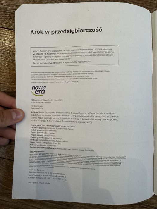 Krok w przedsiębiorczość zeszyt ćwiczeń