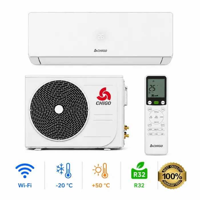Кондиционеры 2026 «CHIGO» Серия:«Gloria 302» 4D Inverter Wi-Fi R32 до - 20°С