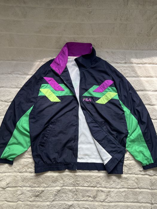 FILA 90s Vintage (L) Retro Jacket мужская олимпийка кофта ветровка спо