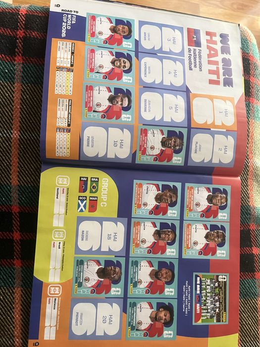 Coleção de cromos mundial 2026 panini incompleta