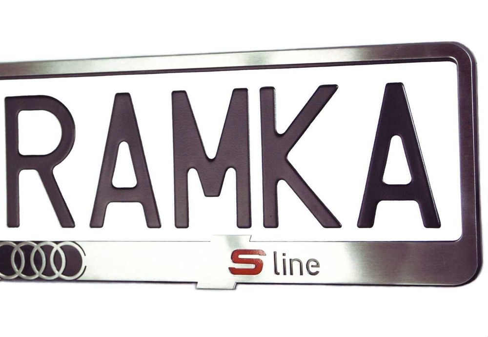 Ramka METAL do tablicy rejestracyjnej Audi Sline S LINE na rejestracje
