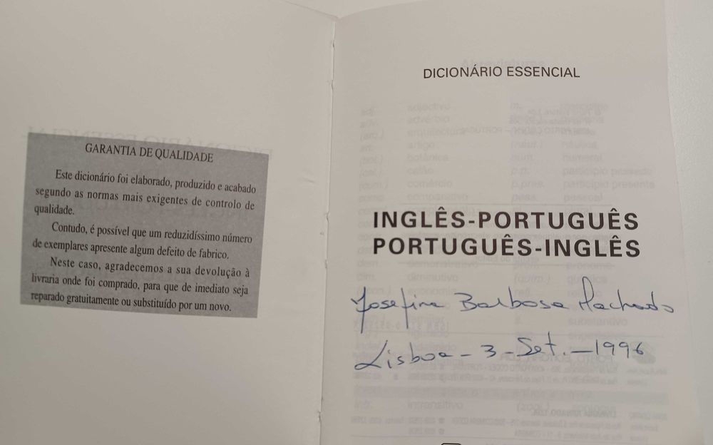Dicionário essencial Português/Inglês