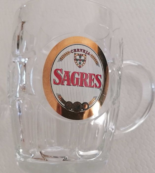 Canecas de cerveja, "Sagres", 0.4 L,    2 un por 5€