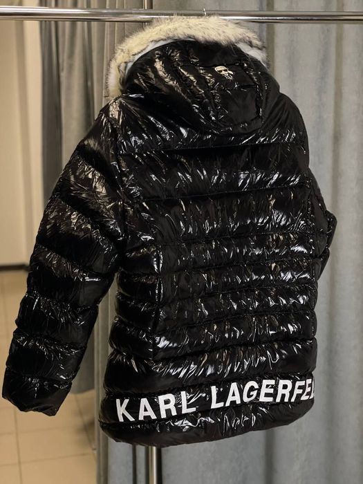 РАСПРОДАЖА!Новая куртка для женщин лаковая черная Karl Lagerfeld S M