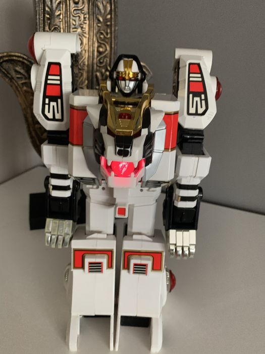 Power Rangers White Tigerzord Bandai 1994 Made in Thailand com luz