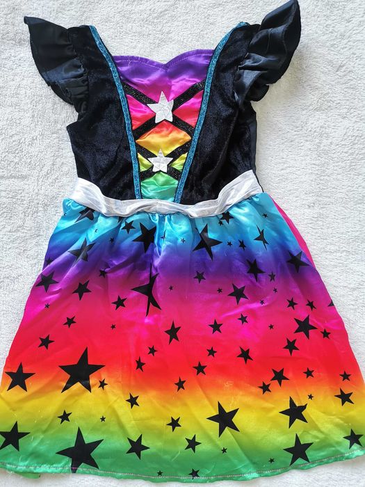 Czarownica, kolorowa czarodziejka sukienka, strój przebranie